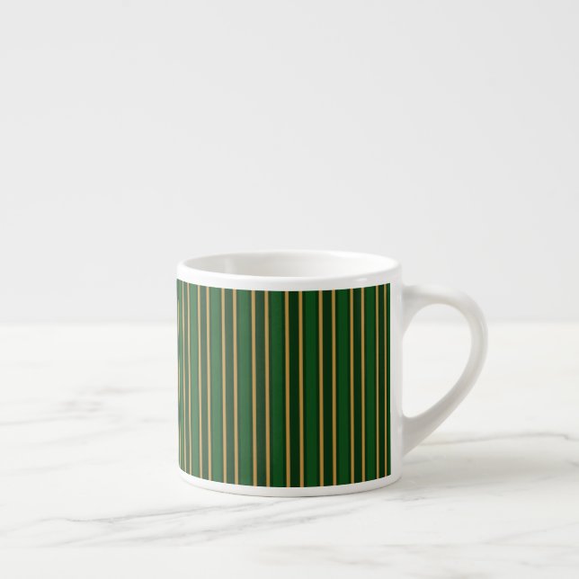 Springbok, grün und goldfarbene Streifen Espressotasse (Rechts)