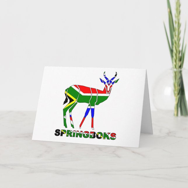 Springboks Rugby Birthday Card Karte (Vorderseite)