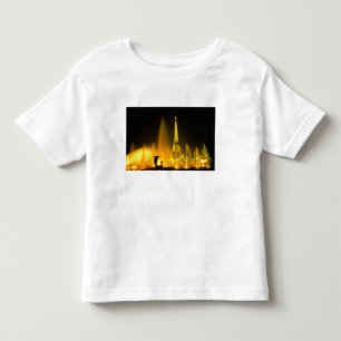 Springbrunnen am weltberühmten Eiffelturm Paris Kleinkind T-shirt