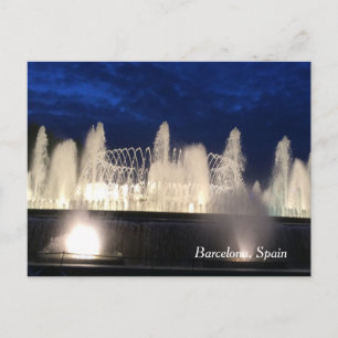 Springbrunnen in Barcelona, Spanien Postkarte