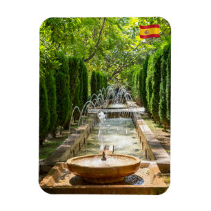 Springbrunnen in den Almudaina-Gärten - Palma de M Magnet