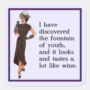 Springbrunnen Quadratischer Aufkleber