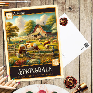 Springdale, Arkansas Vintage Ansichtskarte Postkarte