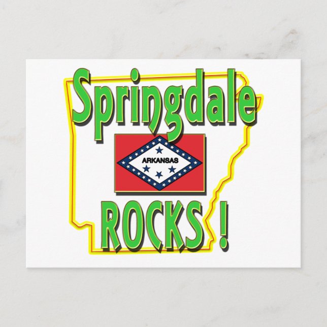 Springdale Rocks ! (Grün) Postkarte (Vorderseite)