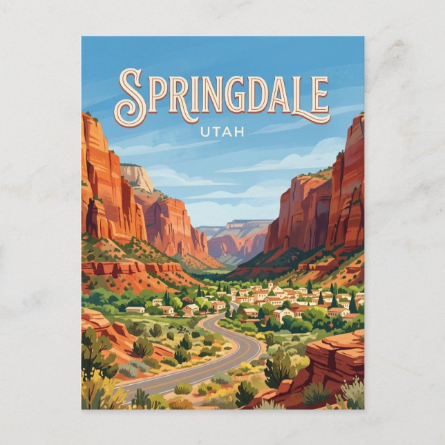 Springdale USA Postkarte (Vorderseite)
