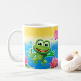 Springen der Frosch-Party-Name-Keramik-Tasse Kaffeetasse