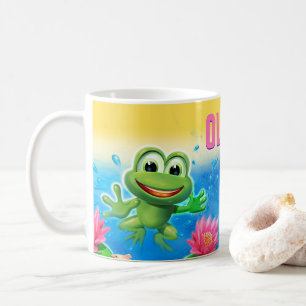 Springen der Frosch-Party-Name-Keramik-Tasse Kaffeetasse