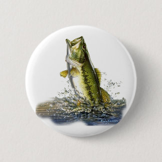 Springen des Forellenbarschs Button