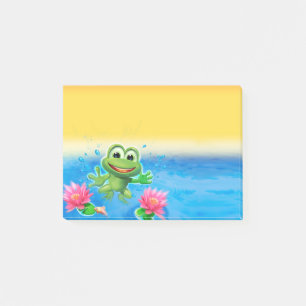 Springen des Frosch-Post-it-Zettelblockes Post-it Klebezettel