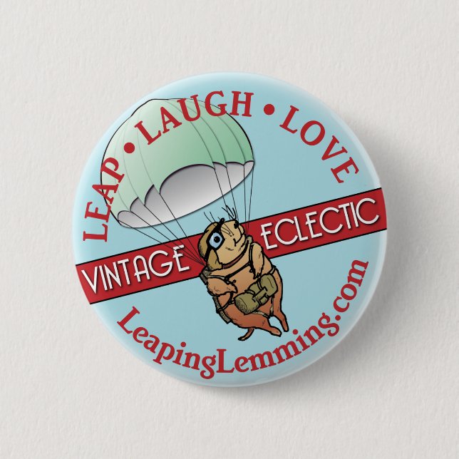 Springen des Lemming-Knopfes Button (Vorderseite)