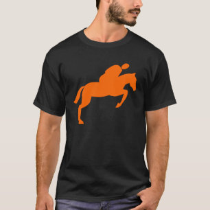 Springen eines Pferdes - Orange T-Shirt