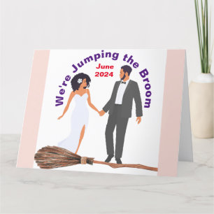 Springen im Raum Dankeskarte