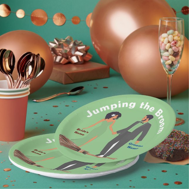 Springen im Raum Pappteller (Multi)