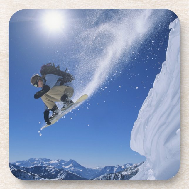 Springen in den Snake Creek Canyon von Clayton 3 Untersetzer (Vorderseite)