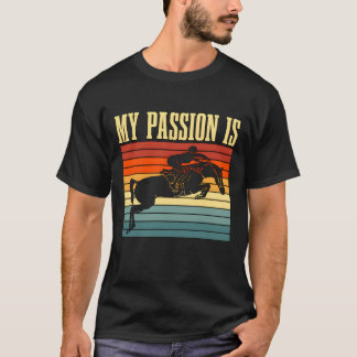 Springen Meine Leidenschaft Ist Retro Reiten T-Shirt