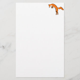 Springen roten Fox Briefpapier