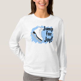 Springen Sie für Freude-Blau-Skate T-Shirt