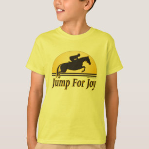 Springen Sie für Freude-Kinderreiter-T - Shirt