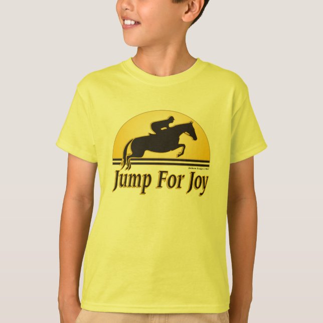 Springen Sie für Freude-Kinderreiter-T - Shirt (Vorderseite)