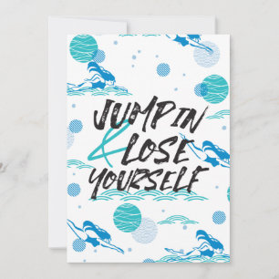 springen und sich selbst verlieren, Schwimmen Zita Dankeskarte