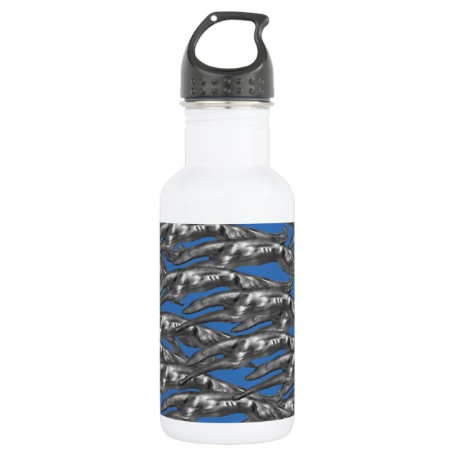 Springen von Borzoi Edelstahlflasche (Vorderseite)