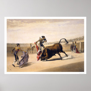 Springen von einem Stier Poster