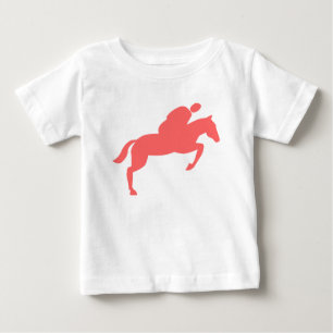 Springen von Pferden - tropisches Rosa Baby T-shirt