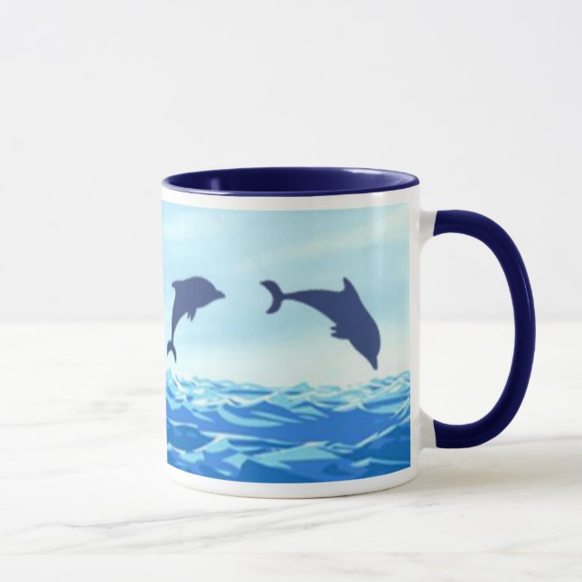 Springende Delphin-Tasse Tasse (Rechts)