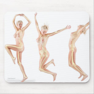 Springende Frau Mousepad
