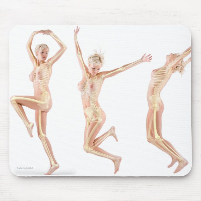 Springende Frau Mousepad (Vorne)