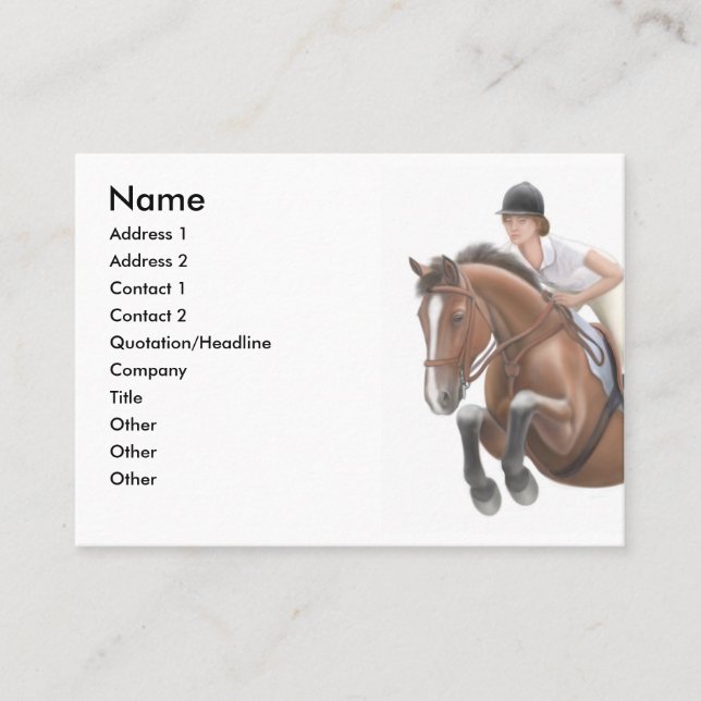 Springende Show-PferdeVisitenkarte Visitenkarte (Vorderseite)