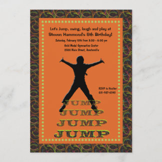 Springende Silhouette-Einladung Einladung