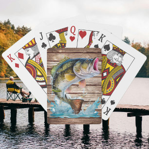 Springender Barsch Gone Fishing Spielkarten