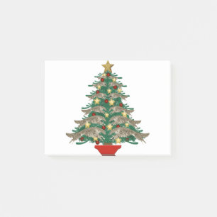 Springender Borzoi-Christbaum Post-it Klebezettel