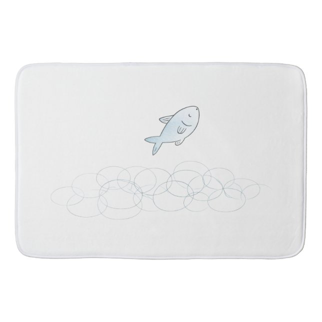 Springender Fisch Badezimmer-Matte Badematte (Vorderseite)