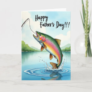 Springender Fisch Vatertagskarte Karte
