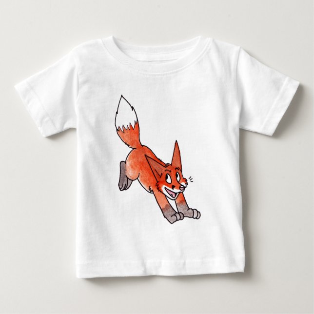 Springender Fox-Säuglings-T - Shirt (Vorderseite)