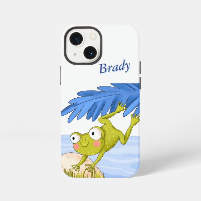 Springender Frosch Apple iPhone 13 mini Hülle (Rückseite)