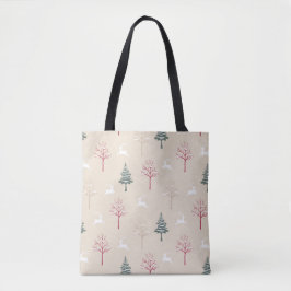 Springender Hirsch & Schneeweisse Bäume Weihnachts