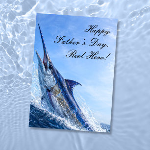 Springender Marlin Angel Heldentäter Vatertag Karte