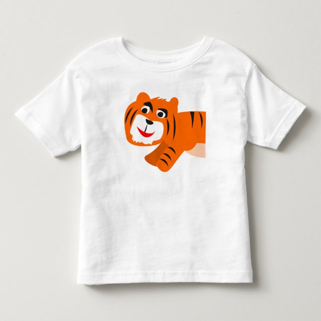 Springender Tiger  Kleinkind T-shirt (Vorderseite)