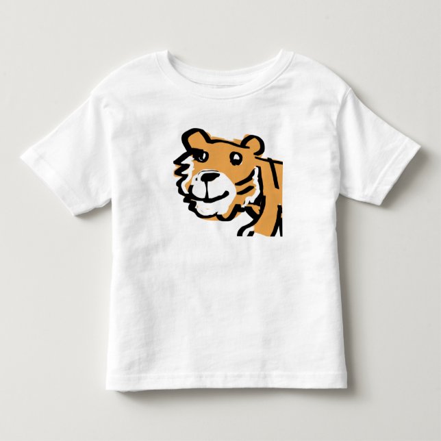 Springender Tiger  Kleinkind T-shirt (Vorderseite)