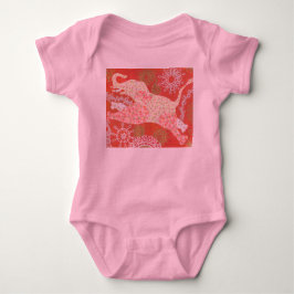 springendes glückliches Elefantbaby Baby Strampler