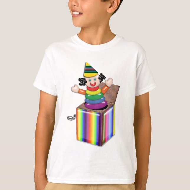 Springendes Jack in the Box T-Shirt (Vorderseite)