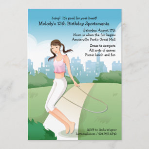 Springendes Seil-Einladung Einladung