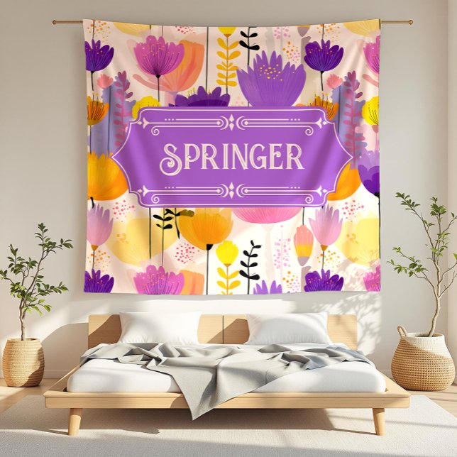 Springer Modern Floral Fleecedecke (detail)