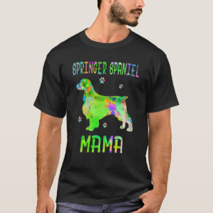 Springer Spanel Mama Colorful Hund Mama T-Shirt