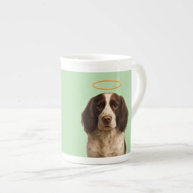 Springer Spaniel Angel / Devil bone china mug Prozellantasse (Vorderseite Rechts)