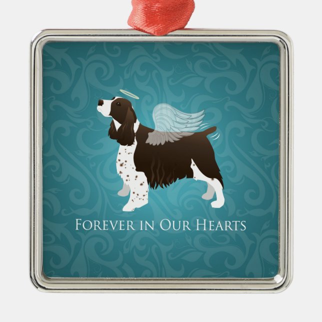Springer Spaniel Angel - Memorial für Haustiere Ornament Aus Metall (Vorne)