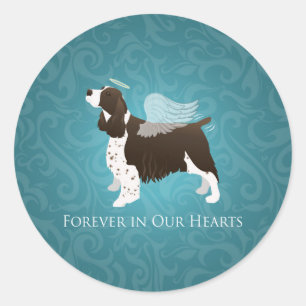 Springer Spaniel Angel - Memorial für Haustiere Runder Aufkleber